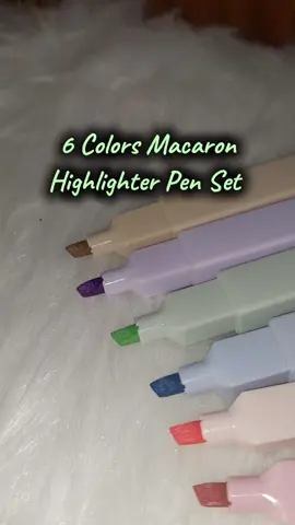 Kung bet mo yung manipis lang na highlighter, eto yun. Di siya ganon ka-tinted which is hindi bumabakat sa other side ng papel.  👉 6 Colors Highlighter Pen Set Macaron Retro Morandi Candy Color Mark Pens For Making #6colorshighlighter #highlighterpenset #macaronhighlighters #schoolsupplies 