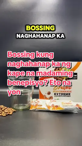 Naghahanap kaba ng kape na madaming benepisyo? Try mona to #coffeetime #bruskoperformaxxxcoffee #maca #tongkatali #ginseng #stevia 