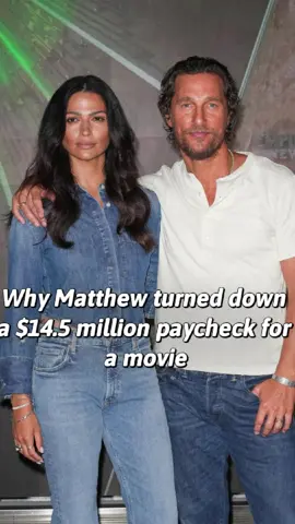 Can't take a dime to raise his kids #matthewmcconaughey , but turned down a $14.5 million paycheck for a movie #camilaalves #celebrities #tiktok #celebrity #fyp 