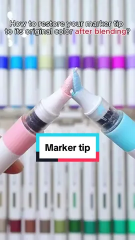 Replying to @poop How to restore your marker tip to its original color after blending? I hope this video can help!😊#automaticinkcontrolmarker #satisfyingvideos #shuttleart #tiktokshop #aesthetic #marker #fyp #drawing #tutorial #lettering #handwriting #blending #helpful #reply 