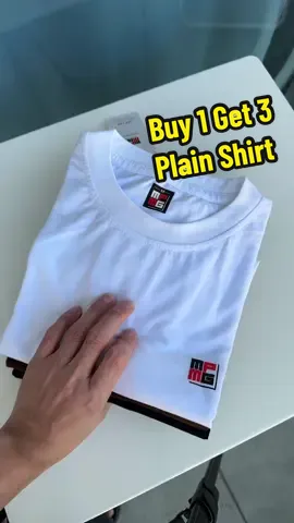 Buy 1 Get 3 plain shirt! Solid! #fyp #plainshirt #shirtformen #mpmg #tfashion 