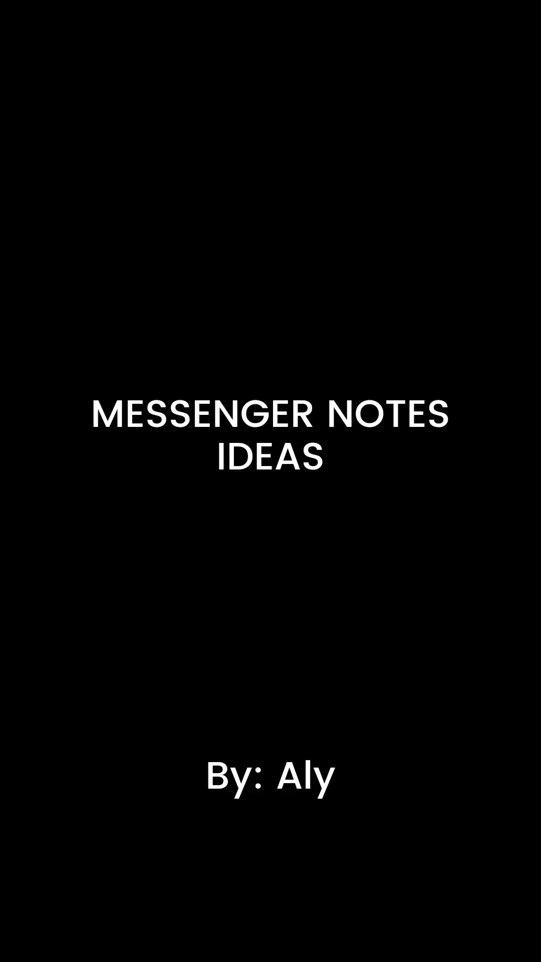 #fyp #messenger #notes 