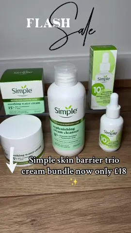 Flash sale ✨ the best trio 🙌🏻😍 #simple #simpleskincare #simpleskincareroutine #barrier #xmas #giftideas #fyp #xmasfyp #foryoupagе #blackfridaydeals #viral_video #tiktokmademebuyit 