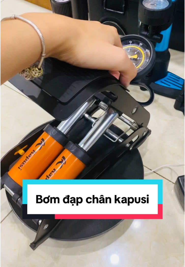 Bơm đạp chân kapusi chuyên dùng cho xe máy xe đạp ô tô gia đình #bomxedap #bomxemay #bomdapchan #bomdapchan2xilanh #bom2xilanh 