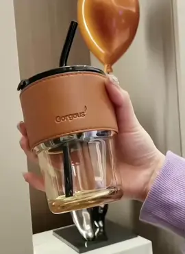 Coffee Mug With Cover Double Wall Glass Cups mugs coffee Silicone Straw mug souvenir personalized#cup 