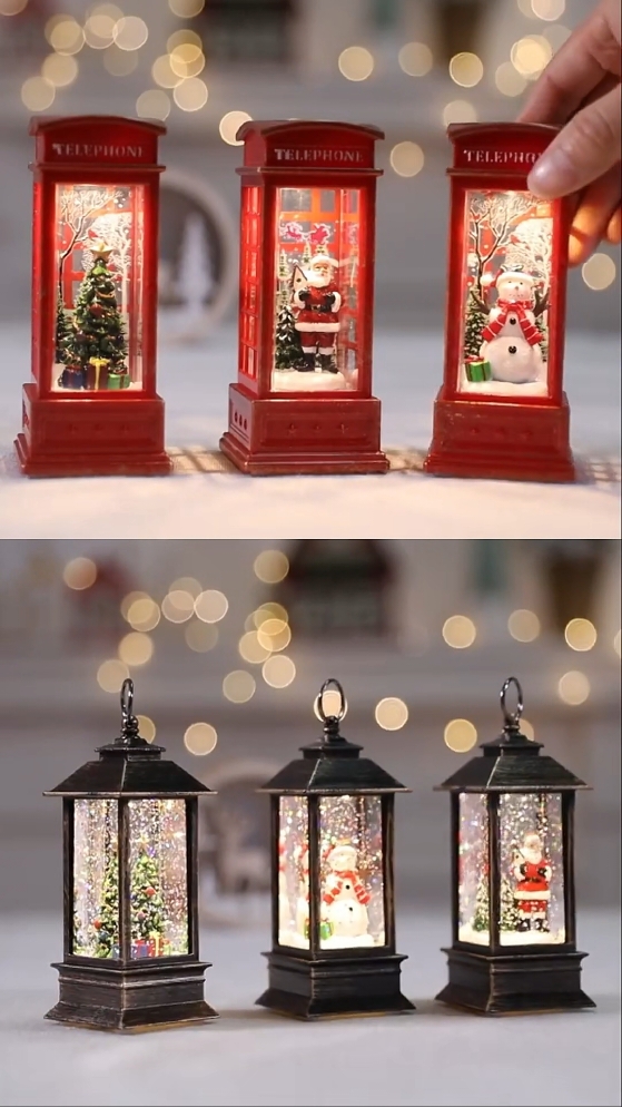 Hộp đèn Giáng sinh lắc tuyết chuyển động, kiểu cổ điển để decor hoặc quà tặng. #quatanggiangsinh #hopdengiangsinh #denledgiangsinh #longdengiangsinh #dengiangsinhphale #dengiangsinh 