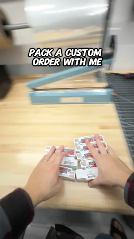 Packing a custom order #shippingorders #customorders #stickers 