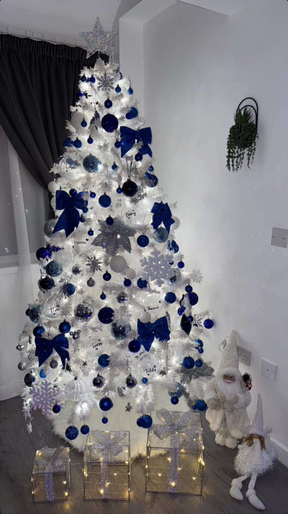 First Christmas Tree in our new house 🎄🏡 #christmas #christmastiktok #christmastree #christmas2024 #blueandwhite #christmasdecor #rodriguezhousehold #fyp 