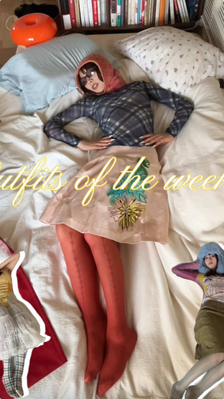 Colorful outfits of the week💛🩵💜##OOTD##fashion##コーデ##ファッション##モデル##outfit##vintage##outfitcheck##冬コーデ