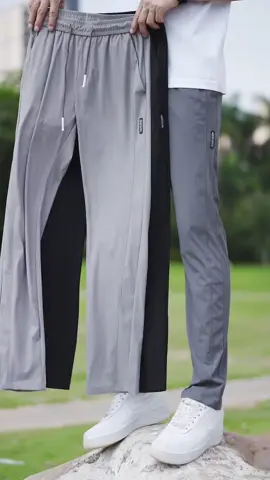 Men's ice silk casual pants, fashion jogging pants plus sizeM-5XL#Men's trousers#jogging pants#trousers#pants#sport pants