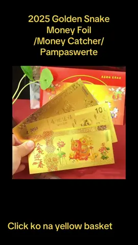 Golden Snake money Foil 2025 Baka ito na ang pampaswerte na hinihintay ko !!! #goldenmoneyfoil #moneyfoil #yearofthesnake #pampaswerte #luckycharms #snakemoneyfoil #fyp 