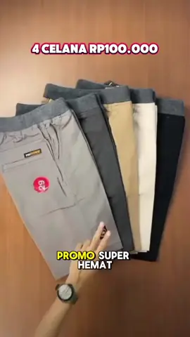 4 celana chinos untuk kamu sekarang turun harga jadi 100 ribu ajaa!! Ingat stok terbatas, langsung saja pesan sekarang #fyp #foryou #celana #celanachinos #foryoupage #viral 