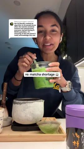 Replying to @art angel idk come for me but don’t come for my mans 🌚 #matcha #matchatok #marukyukoyamaen #matchashortage 