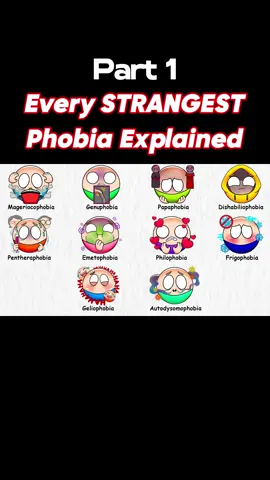 Part 1 - Every STRANGEST Phobia Explained #LearnOnTikTok #knowledge #phobia #fear #fearless #MentalHealth #weirdfears #fearscience #phobiasyoudidntknow #spychology 