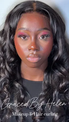 A pink coloured eye shadow glam for my Ghanaian beauty 🇬🇭  #fyp #explorer #birthdaygirl #ghana #makeup #makeupartist #leicestermakeupartist #makeupideas #naturalglam