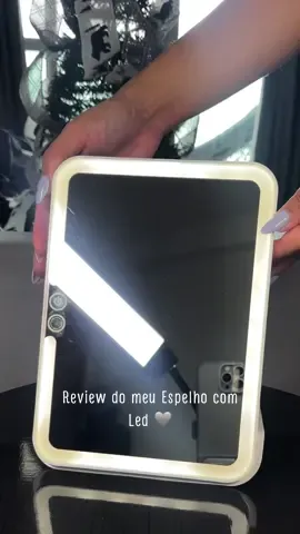Review do meu Espelho com Led da Shopee, voce precisa ver amiga ! 🩶 #espelhocomled #espelhoportatil 