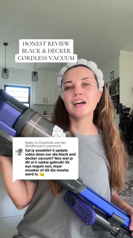 Replying to @Chantelle van der Westhuizen Dit is n game changer vir my en ek love dit✨🙌🏻😁 dit is nie perfek nie maar dit doen wat ek wil he dit moet doen!🤭🤩 #honestreview #blackanddecker #vacuum #cordlessvacuum #afrikaans #SAMA28 #review #wife #CleanTok #Lifestyle 