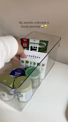 Organizing my matcha powders. The box “Klippkaktus” is from Ikea ✨ #matcha #matchalover #matchatok #matchapowder #matchlatte #yamamasakoyamaen #marukyukoyamaen #nortiuallab #ikea #ikeaorganization 