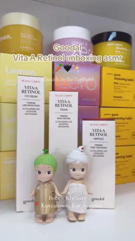 Goodal Vita A Retinol skin line is now available at Bobos Kbeauty in Koreatown, Los Angeles!!  Goodal’s independently patended retinol assures less irritation compared to your traditional retinal and provides an intensive firming care. The black carrot vita A retinol skin line helps improve skin elasticity, skin moisturization, skin texture and brightening. These products are great for all types of skin, especially for those with sensitivity. The formulas are vegan certified and hypoallergenic! 🥕🖤😊✨