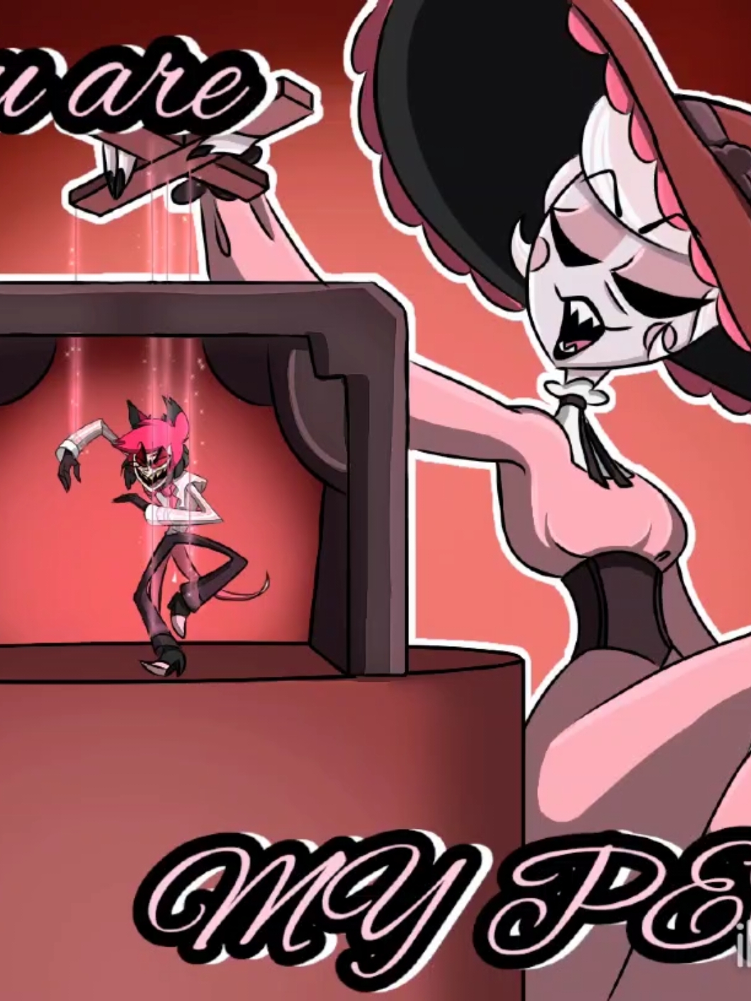 Dibujo de Alastor y Rose 🤣 #youaremypet #alastorhazbinhotel #rosehazbinhotel #hazbinhotelseason2  #spoilers⚠️ 