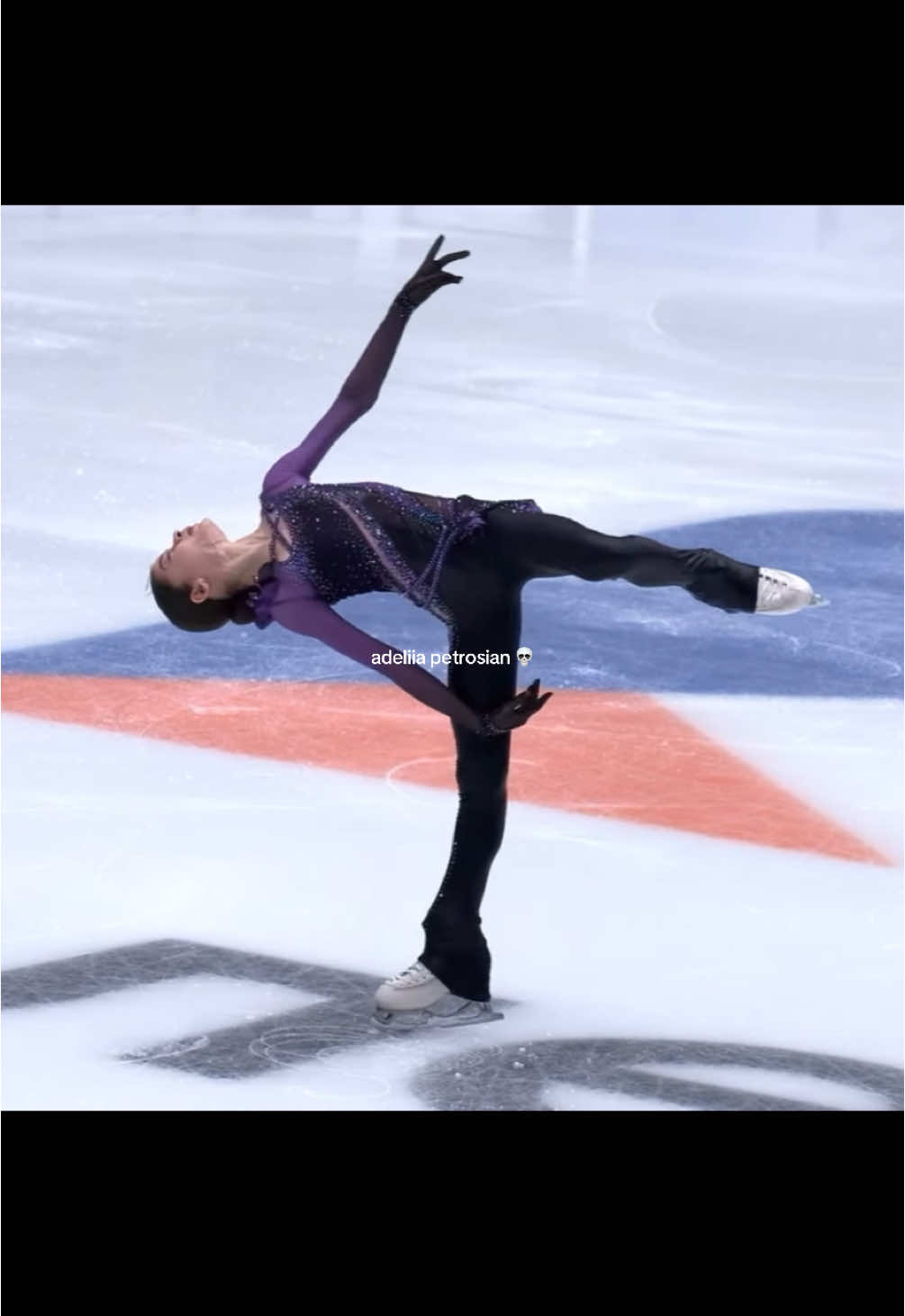 she spins so fast 😭 #figureskating #viral #foryoupage #fyp #spin #adeliiapetrosian 