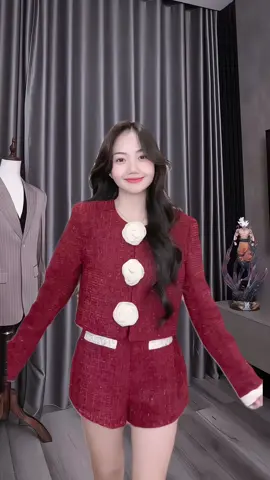 Bộ đồ Dạ Đỏ Đô Thiết Kế #setdanu #setdonu #thoitrangnu #setdodep #setdoxinh 