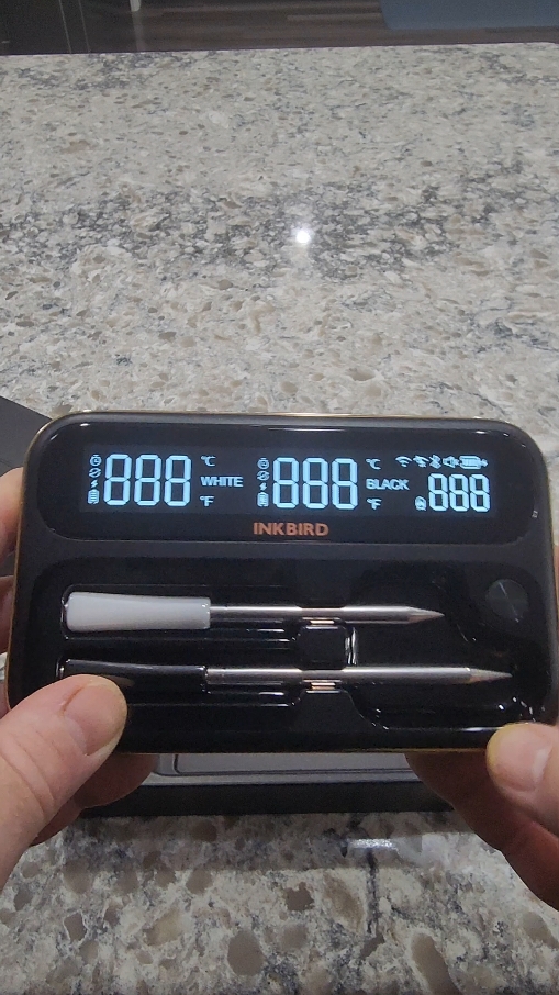 5GHz & 2.4GHz WiFi Wireless Meat Thermometer, Inkbird WiFi Meat Thermometer with 2 Size-Coded Probes and Unlimited Range,Bluetooth 5.4 Meat Thermometer with 360° Readable LCD-Enhanced Booster @INKBIRD #Thanksgiving #giftideas #holidaygifts #turkey #wellington #barbecue 
