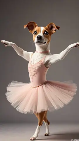The dog Peka excels in ballet dancing at her graduation ceremony. . .  #BalletDogPerformance   #GraduationBalletDance   #PekaTheDancingDog   #animation  #explore  #tik_tok  #animals  #animes  #AiCats 