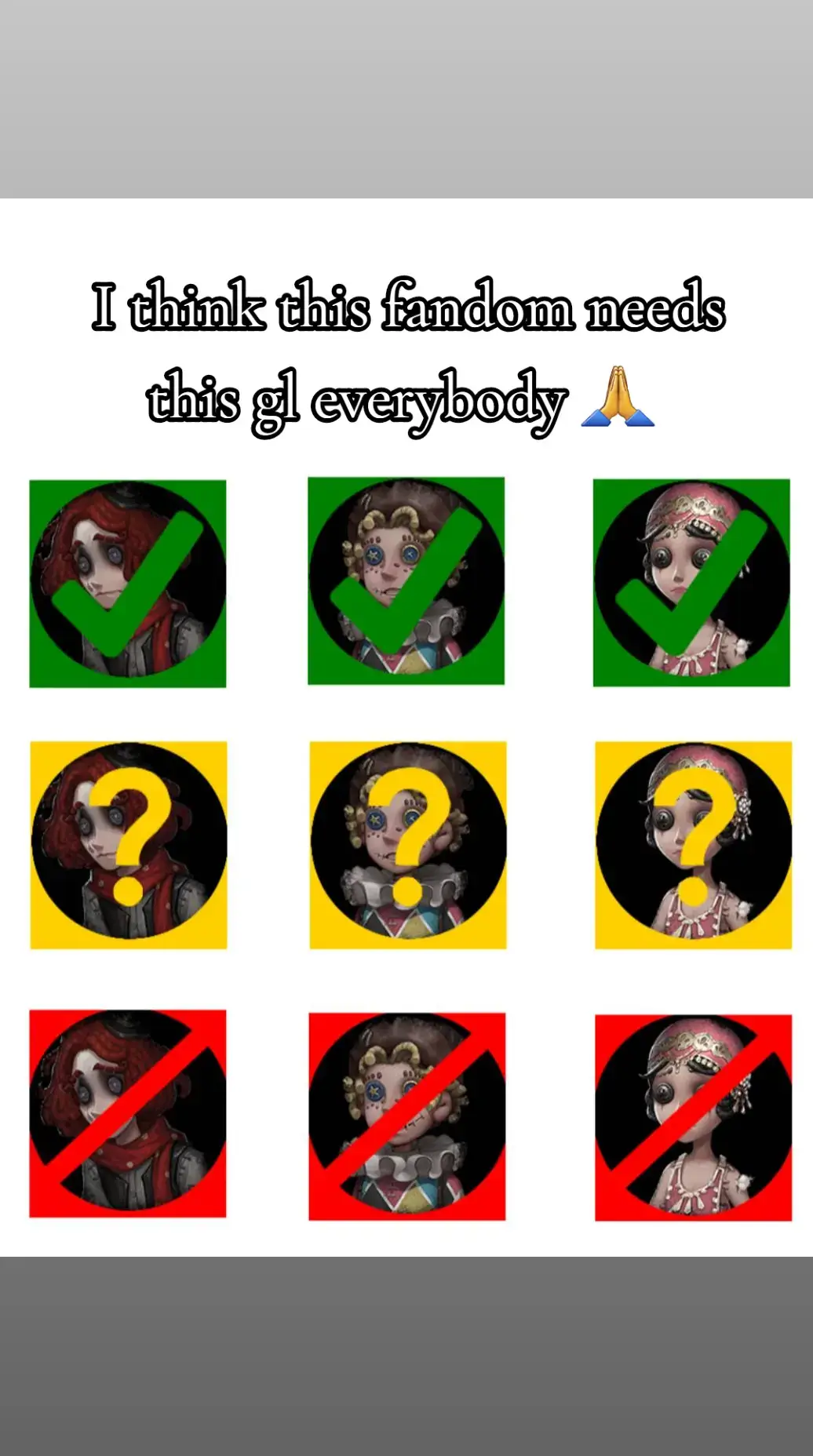 #idv #jokeridv #danceridv #acrobatidv #identity5 #第五人格 #identityv #mikemorton #mikemortonidv #weepingclownidv #margarethazelle #margarethaidv 