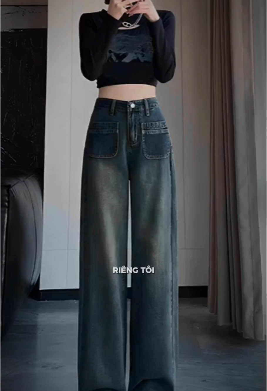 Quần jean nữ ống cao lưng suông #quanjeannu #ongsuong #outfit #mixdoxinh #fashion #thoitrang #hottrend #xuhuong 