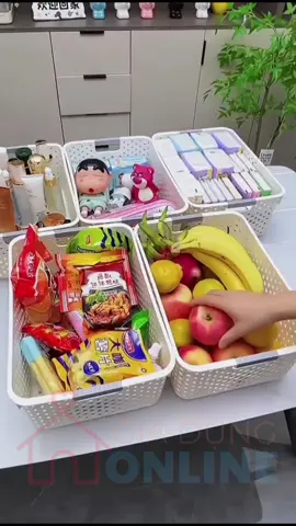 Rổ nhựa lỗ đa năng thiết kế đẹp đựng đồ chơi, thực phẩm nhà bếp, vật dụng linh tinh