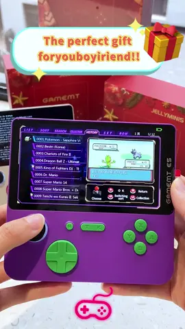 This handheld gaming console has over 21,000 classic retro games on it!! From GBC to PS1 and more. With a beautiful huge 5 inch display, a joystick and even a little stand, it’s so enjoyable to use. One of the BEST holiday gifts for anyone! Its the GameMT JellyMini5 🤩 #gamemt #jellymini5 #gameconsole #videogame #videogames #ps1 #snes #console #handheld #tiktokshopblackfriday #tiktokshopcybermonday 11.22R8