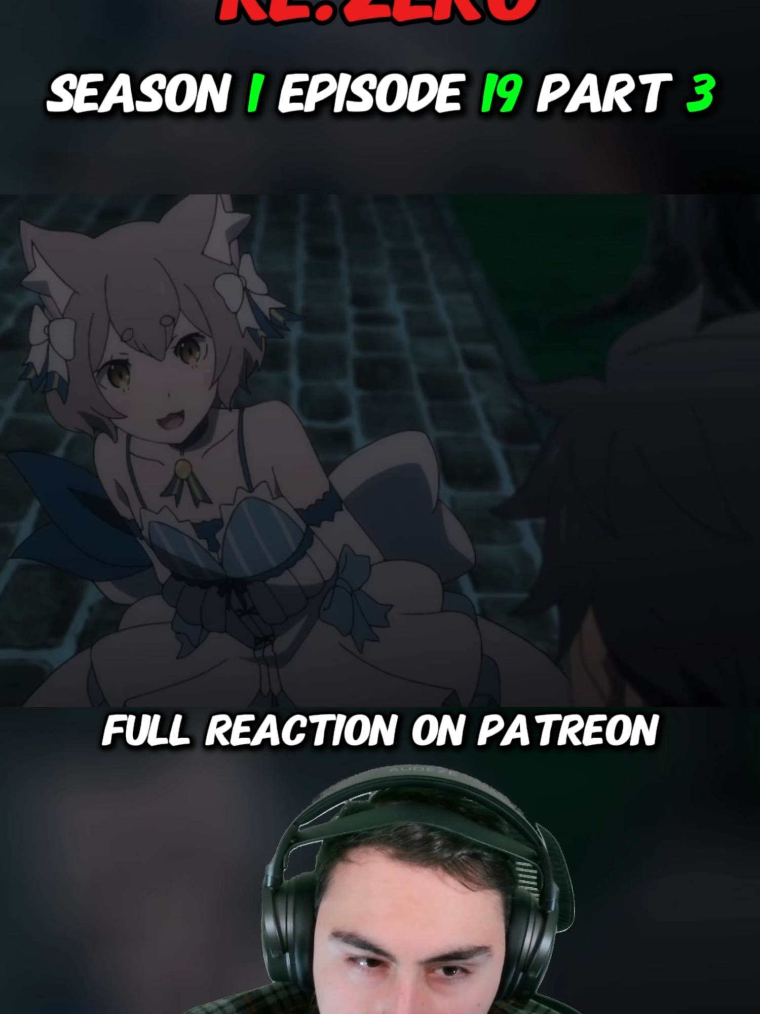 Anime: RE:ZERO (Full Reaction on Patreon) #rezero #rezeroanime #rezeroseason1 #subaru #emilia #rem #animetiktok #isekaianime #animereactions #opticreacts
