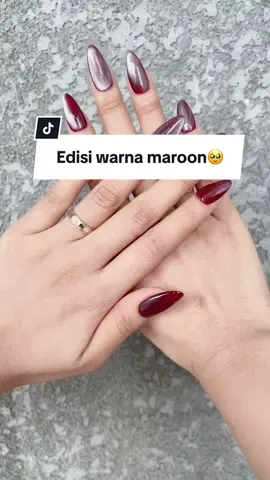 Pecinta maroon😍💅🏻 #pressonnails #chrismasnails🎄 #natal2024 #natal2024🎄🎅🦌 #christmasnails #cateyesilky 