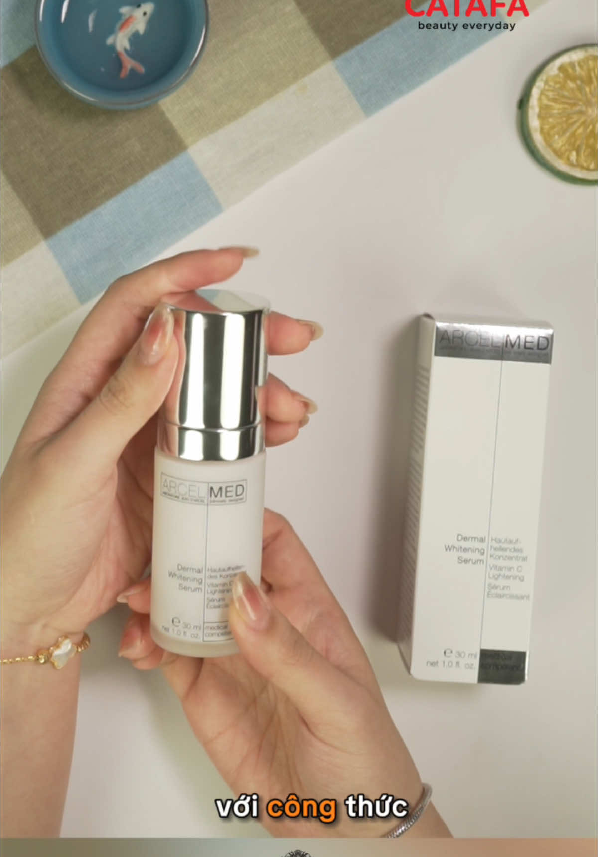 Tinh chất làm mờ nám, trắng da chân ái là đây! 🤩 #J106 #serum #tinhchat #trangda #catafa #fyp #skincare 