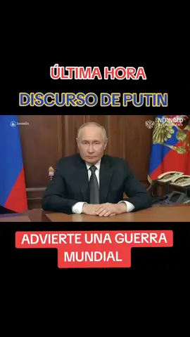 Último discurso de Vladimir Putin advierte una guerra mundial al lanzar un misil intercontinental y a su vez afirmar que atacara a los países los cuales le brindan ayuda a Ucrania con armamento qué puede llegar asta Rusia y hacer daño a su infraestructura militar y civil. #ultimahora🚨 #mundoenguerra #nfncapital #terceraguerramunndial #ultimahora #mundoenguerra #rusia #ucrania #putin 