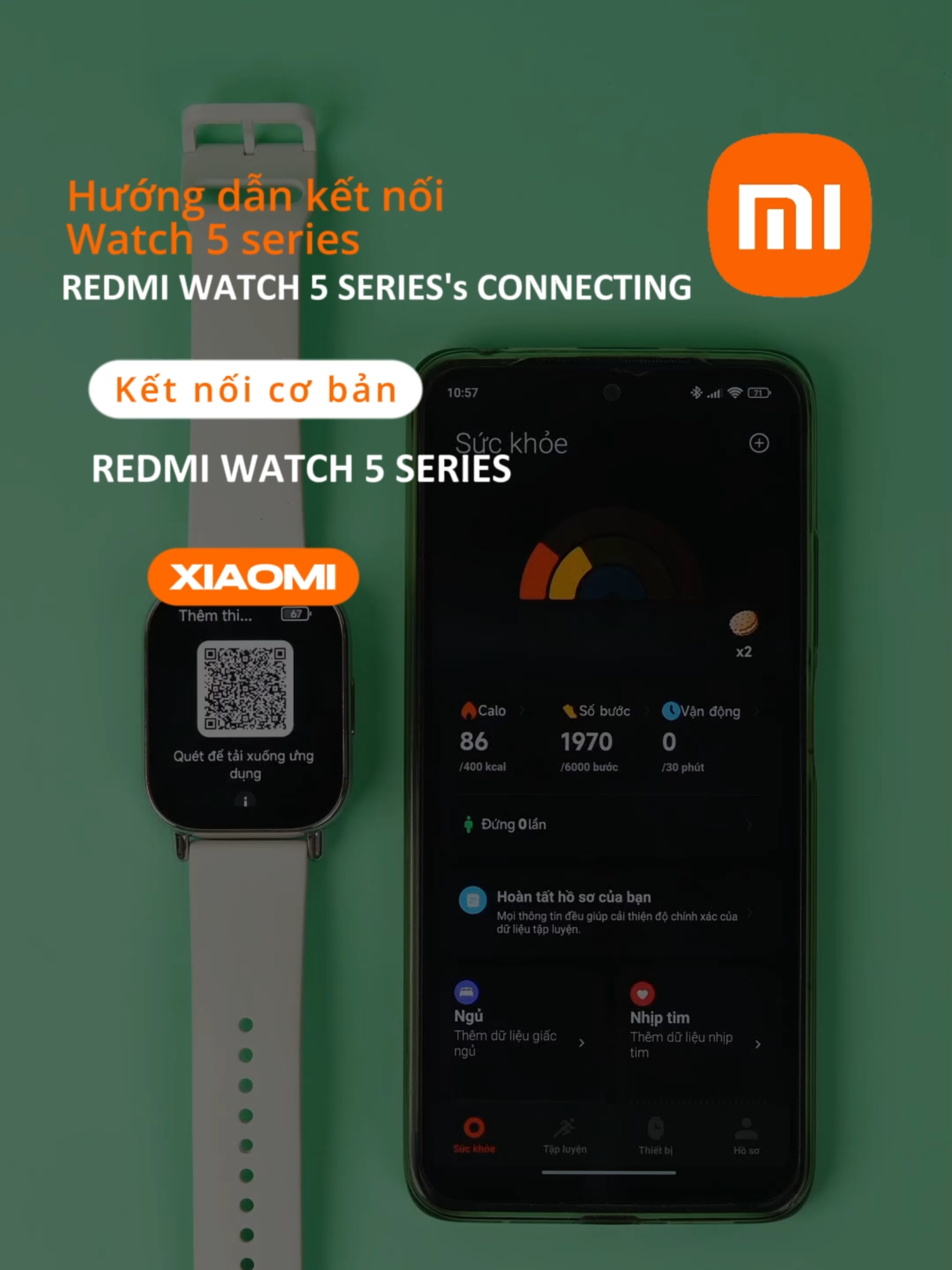 Hướng dẫn kết nối Watch 5 series #XiaomiVN #redmiwatch5active #redmiwatch5lite #donghothongminh #muataitiktokshop