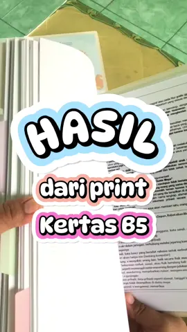 Hasil dari print pakai kertas B5 #admkelas6 #kertasB5 #gurusd 