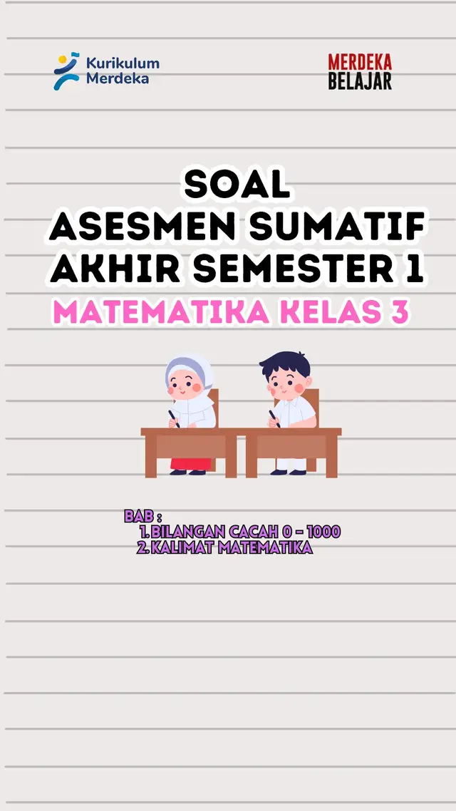 Butuh Referensi SAS Matematika Kelas 3, Kurikulum Merdeka ?? Yuk, Cek Link Bio 🙏🏽🙂 #kurmer #kurikulummerdeka #merdekabelajar #kelas3 #faseb 