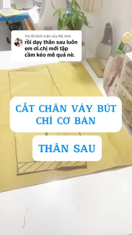 Trả lời @Mỹ Anh CẮT CHÂN VÂY BÚT CHÌ CƠ BẢN THÂN SAU.#mayva 
