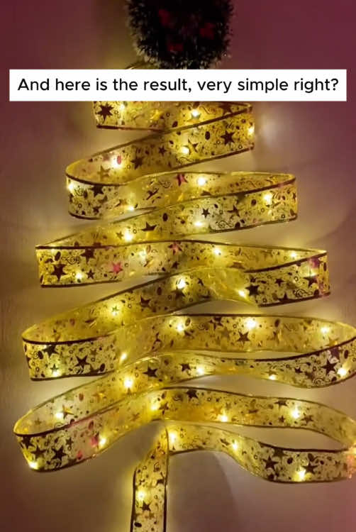 How to make a Christmas tree? #christmas #ribbon #fypシ #gift 
