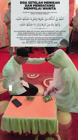 #doa setelah sahijab Kabul memegang ubun-ubun kepala sang istri dan baca ini doanya. 🤲👍