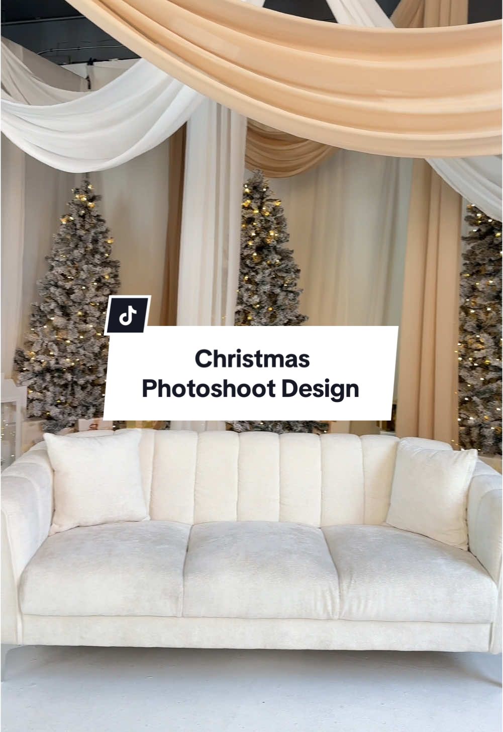 Draped in Christmas Magic 2024✨ When my friend asked for help with her Christmas photoshoot design, one word came to mind: Drapes!  #christmasphotoshoot #photoshootideas #christmasdecor #christmasphotos #christmastrees 