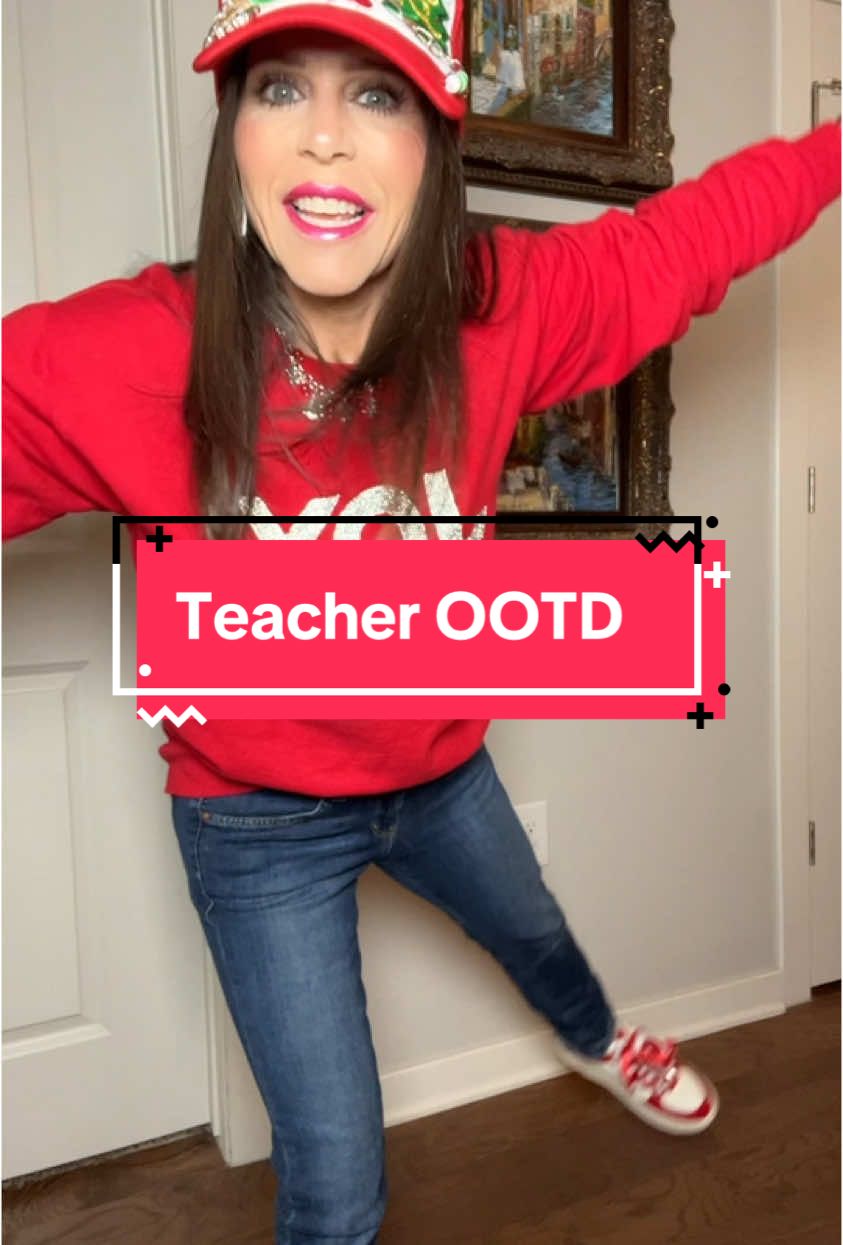 Teacher OOTD for Friday  Team Red #Ms3rdGrade #teachersoftiktok #teacher #teacherfashion #fitcheck 
