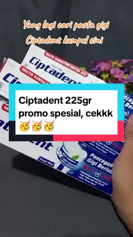 Pasta gigi Ciptadent 225gr promo spesial #pastagigi #pastagigiciptadent #ciptadent #ciptadentkuatkanindonesia #ciptadentpromo 
