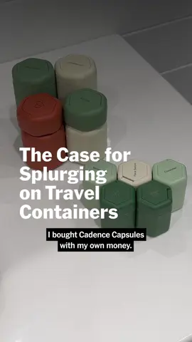 Admit it: Those cheap squeezy toiletry tubes from the drugstore aren't actually great for travel. They're leaky, annoying to fill, and nearly impossible to clean out (say goodbye to that last drop of moisturizer at the bottom of the tube). That's why Wirecutter's newsletters editor Brittney Ho splurged on a set of Cadence Capsules. These chic, thoughtfully-designed little containers are super satisfying to use—plus they make a great gift for travelers. Tap the link in our bio to read more about what Brittney loves about them.