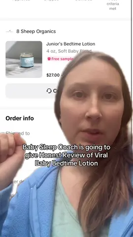 I am a baby sleep coach who will be giving a honest review of the viral 8 Sheep Organics Baby Sleep Lotion! Save this video and follow along for the review video! #greenscreen #babysleeptips #babysleepcoach #babysleep #toddlersleep #8sheeporganics #magnesiumlotion #MomsofTikTok #fypシ #tiktokshopfinds #tiktokshop #christmas2024 