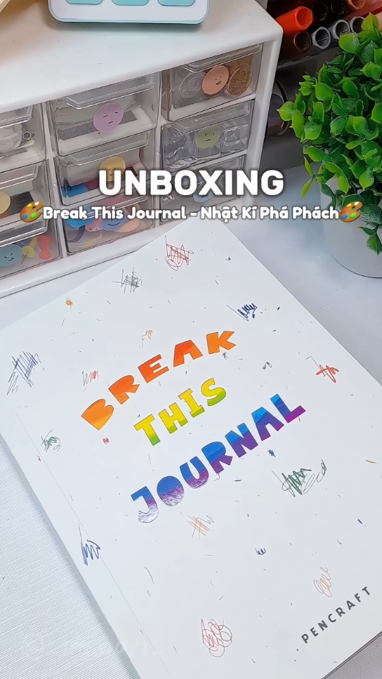 Xả stress okela lắm í #unbox #unboxing #nhatkyphaphach #breakthisjournal #journal #break #nhatky #giamcangthang #releasestress #choi #play #vui #colorful #so #notebook #video #xuhuong #xh 