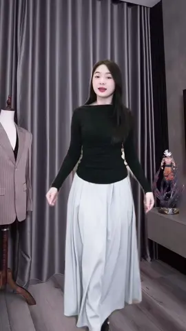 BGV Chân váy xếp ly xòe dài 96cm #chanvayxeply #chanvaydai #thoitrangnu #xuhuong 