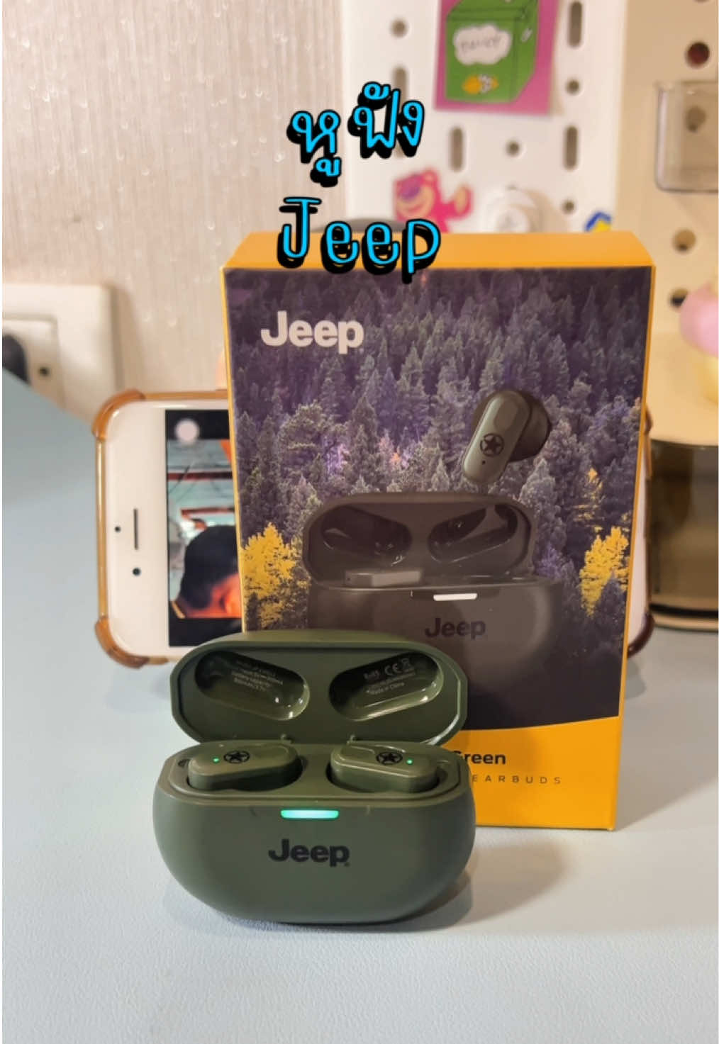 เสียงดี เเน่นหูไม่มีหลุด  ยอมความทน ตกบ่อย ยังใช้ได้อยู่‼️ Jeep JP-##ew011##หูฟังบลูทูธไร้สายHiFi HD Call ลดเสียงรบกวน จับคู่เร็วหูฟังบลูทูธ พร้อมไมโครโฟน